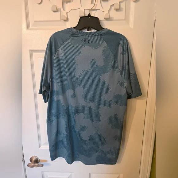 Under Armour Men’s Teal Blue Camouflage Short Sleeve Tech Tee Size L - Picture 2 of 3